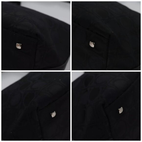 Salvatore Ferragamo Gancini Shoulder Bag Canvas Black Silver Auth bs23336 - Picture 16 of 16